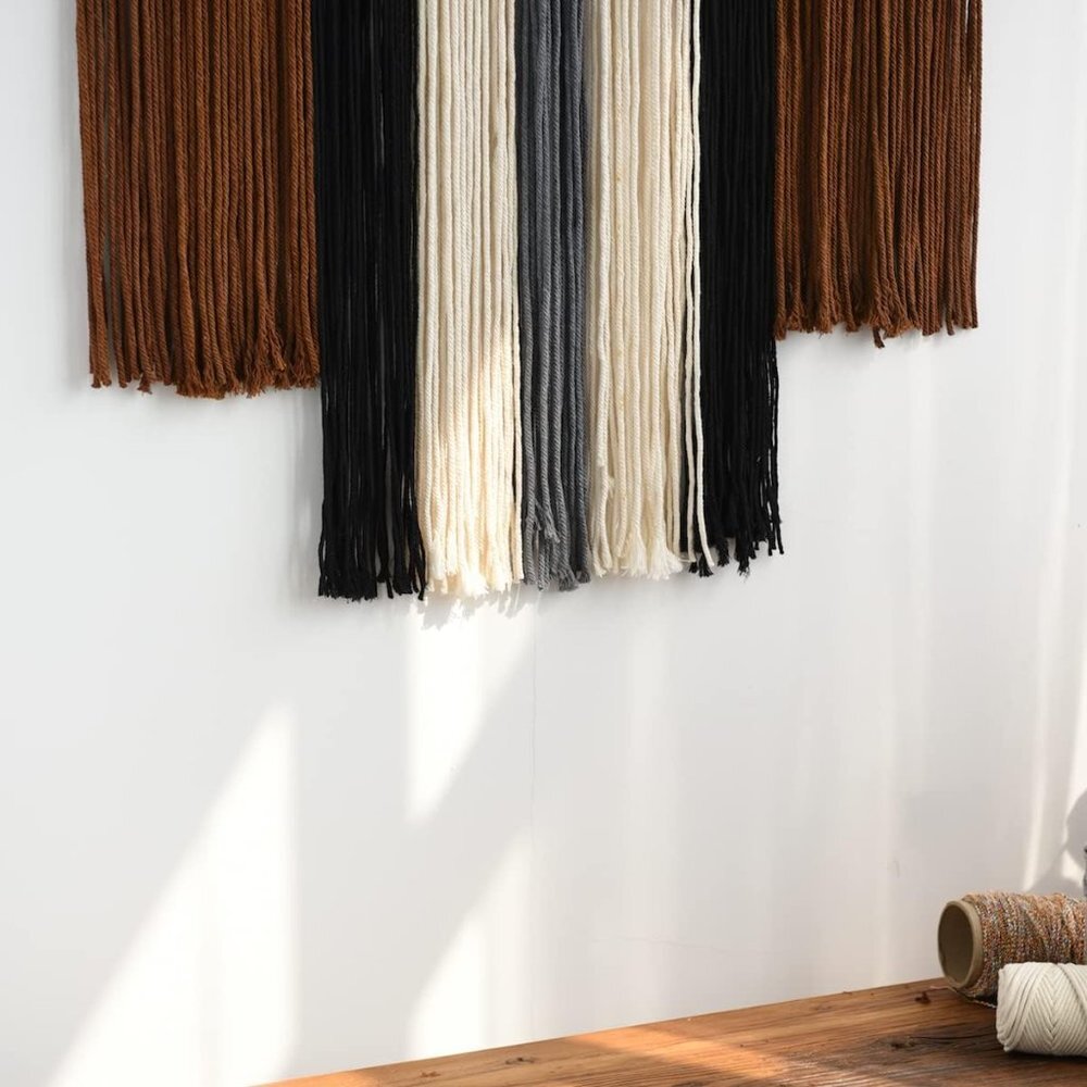 Macrame Yarn Fiber Bohemian Boho Home Wall Decor Hanging NEW - Picture 4 of 4